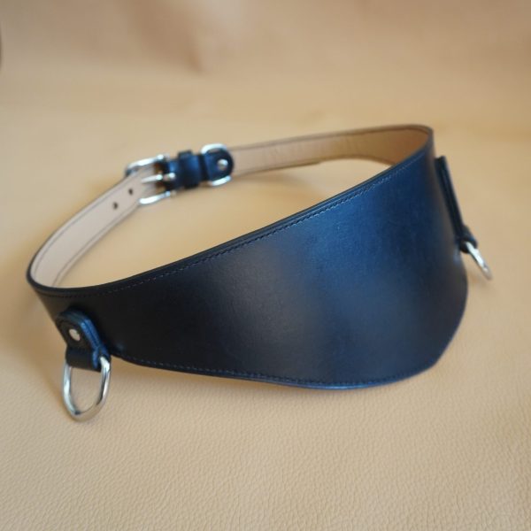 Wide Belt Black and Silver Left
