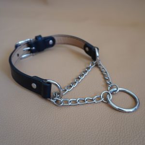 Slip-Chain Collar Black and Silver