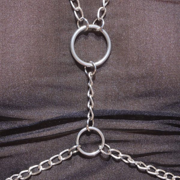Chain Harness Silver Closeup Front