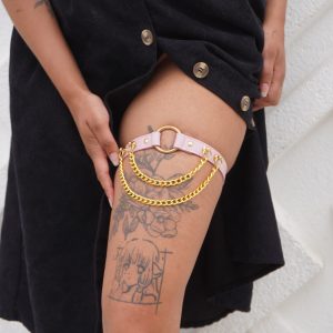 Pink and Gold Garter
